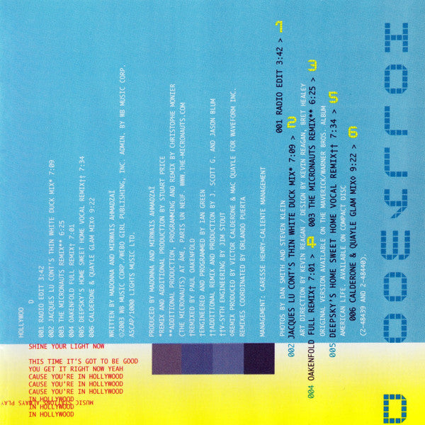 Madonna : Hollywood (HDCD, Maxi, Oly)