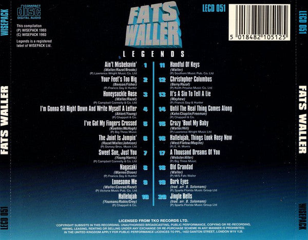 Fats Waller : Legends (CD, Comp)