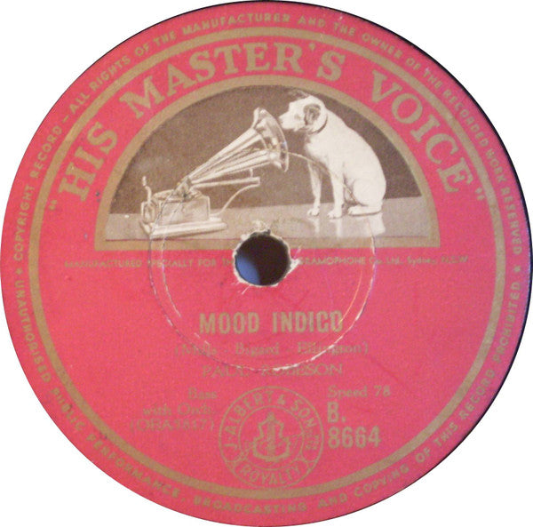 Paul Robeson : Solitude / Mood Indigo (Shellac, 10", RP)