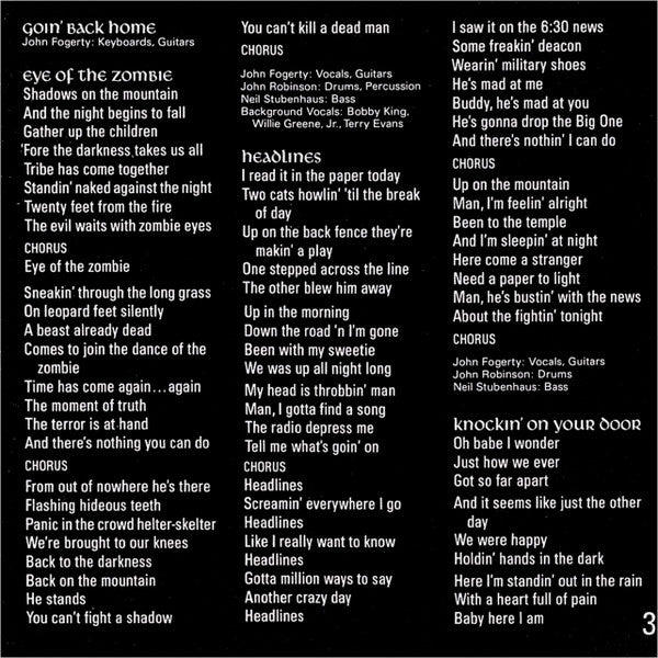 John Fogerty : Eye Of The Zombie (HDCD, Album, RE, RM)