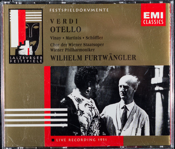 Giuseppe Verdi  - Ramón Vinay, Dragica Martinis, Paul Schöffler, Orchester Der Wiener Staatsoper, Wiener Philharmoniker, Wilhelm Furtwängler : Otello (2xCD, Album, Mono)