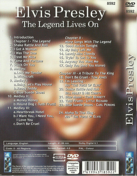 Elvis Presley : The Legend Lives On - A Tribute To The King (DVD-V, Comp, PAL)