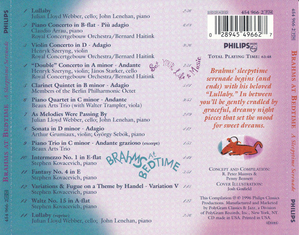 Brahms* : Brahms At Bedtime: A Sleepytime Serenade (CD, Comp, RE)