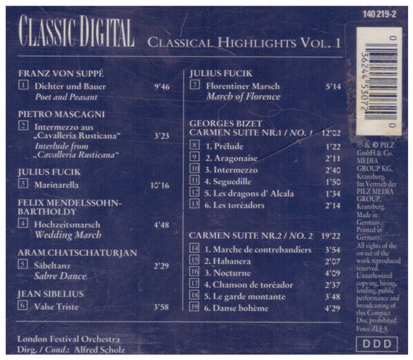 London Festival Orchestra (2), Alfred Scholz : Classical Highlights Vol.1 (CD, Comp)