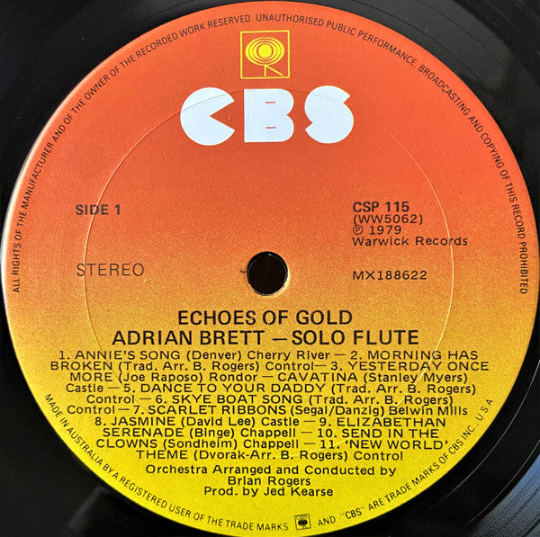Adrian Brett : Echoes Of Gold (LP)