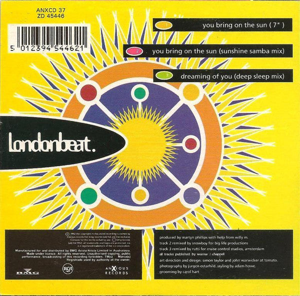 Londonbeat : You Bring On The Sun (CD, Single)