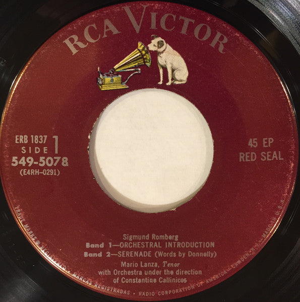 Mario Lanza : Mario Lanza Sings The Hit Songs From The Student Prince (2x7", Album, EP, RP, Gat)