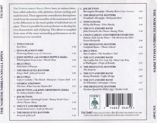 Various : The Northumbrian Small Pipes (CD)