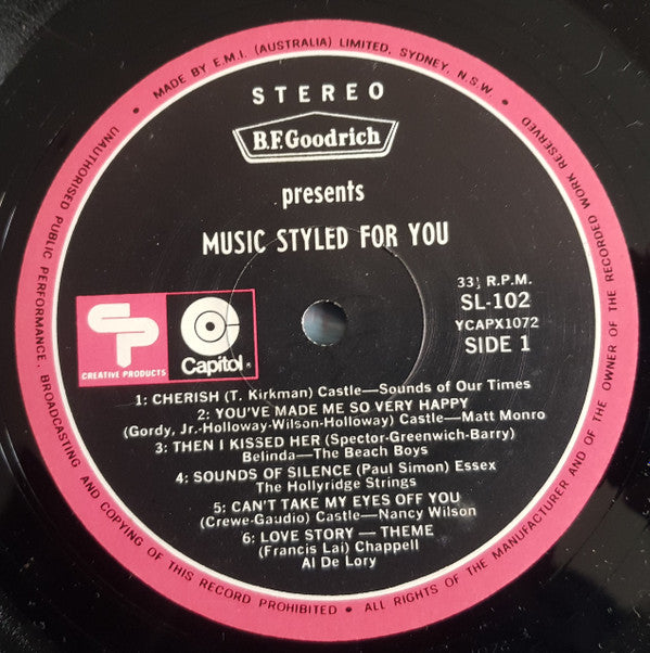 Various : B.F. Goodrich Presents Music Styled For You (LP, Album, Comp)