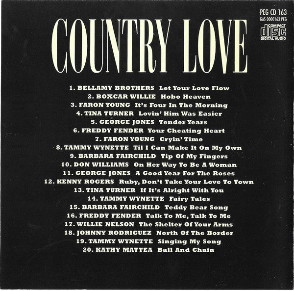 Various : Country Love - 20 Heartfelt Greats (CD, Comp)