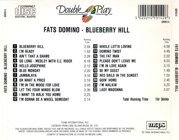 Fats Domino : Blueberry Hill (CD, Comp)