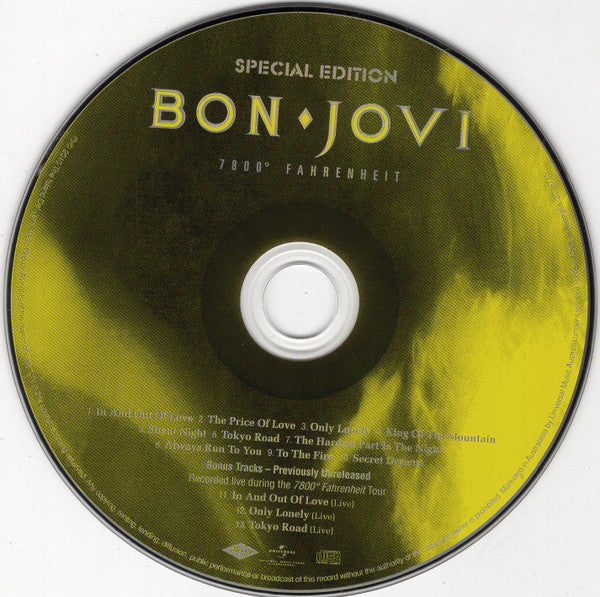 Bon Jovi : 7800° Fahrenheit (CD, Album, RE, S/Edition)