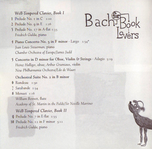 Johann Sebastian Bach : Bach For Book Lovers (A Soothing Companion For Reading) (CD, Comp)