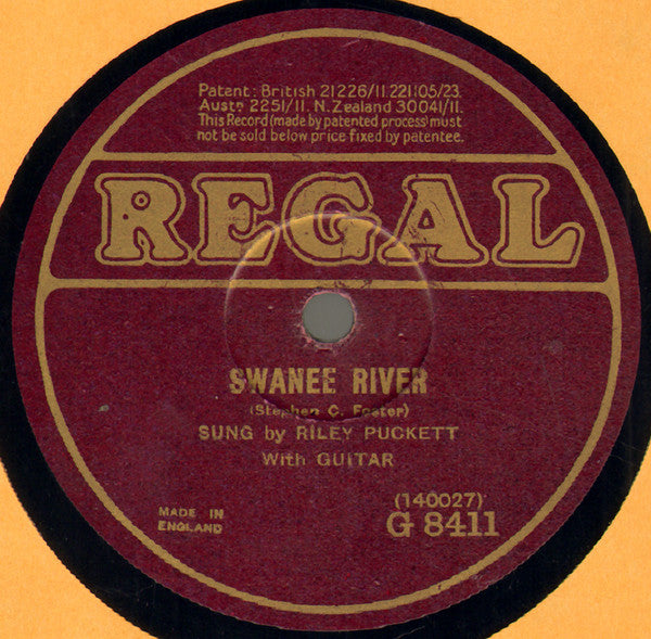 Riley Puckett : Old Black Joe / Swanee River (Shellac, 10")