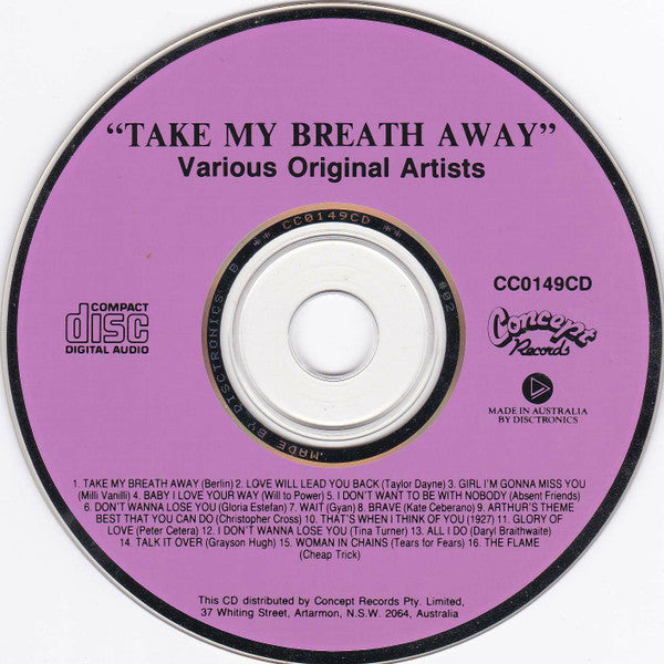 Various : Take My Breath Away... (CD, Comp)