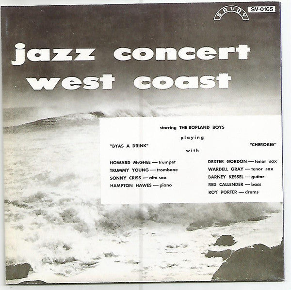 The Bopland Boys : Jazz West Coast Live (Hollywood Jazz Vol.2) (CD, Album, Mono, RM)