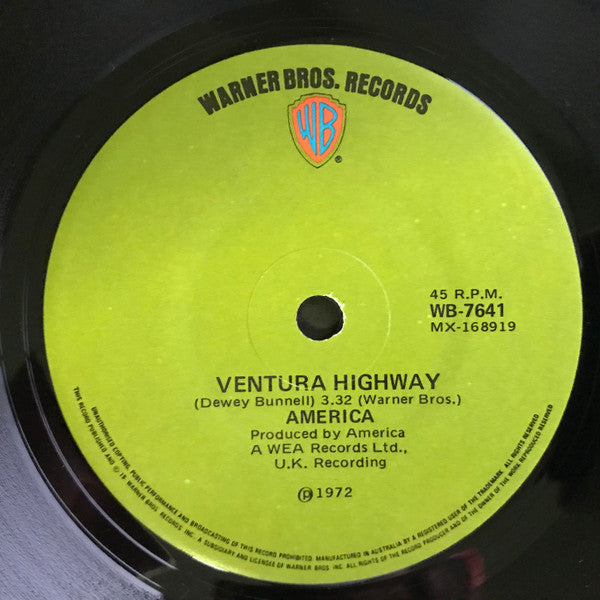 America (2) : Ventura Highway (7", Single)