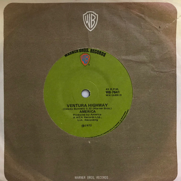 America (2) : Ventura Highway (7", Single)