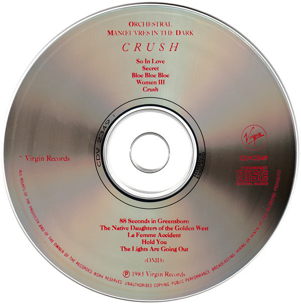 Orchestral Manœuvres In The Dark* : Crush (CD, Album)