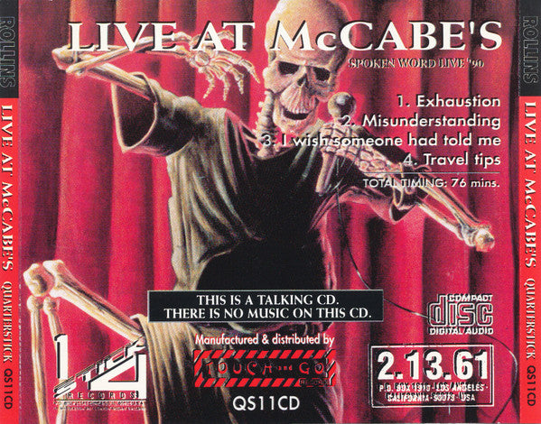 Henry Rollins : Live At McCabe's (CD, Album, RP)