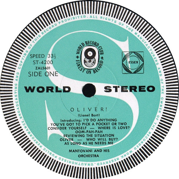 Mantovani And His Orchestra : Stop The World - I Want To Get Off / Oliver (LP, Album, Club)