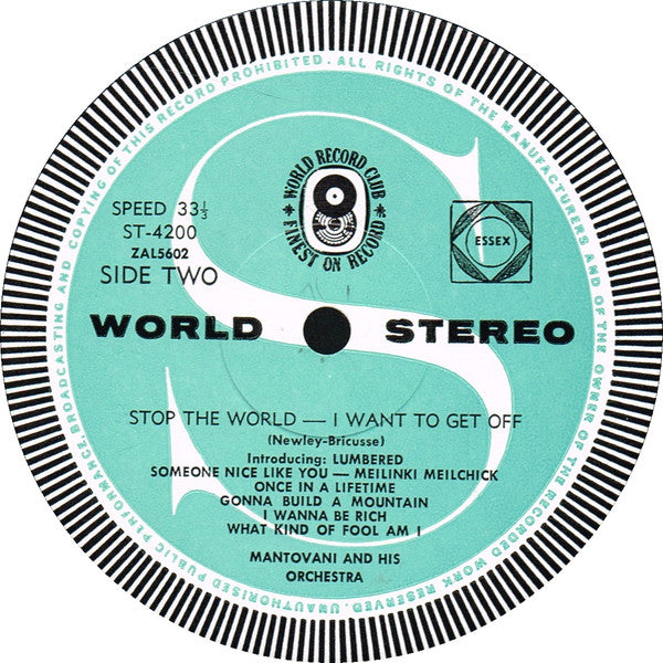 Mantovani And His Orchestra : Stop The World - I Want To Get Off / Oliver (LP, Album, Club)