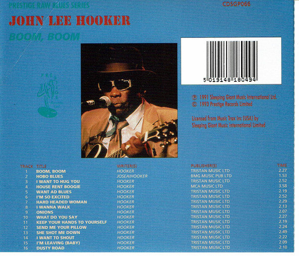 John Lee Hooker : Boom, Boom (CD, Comp)