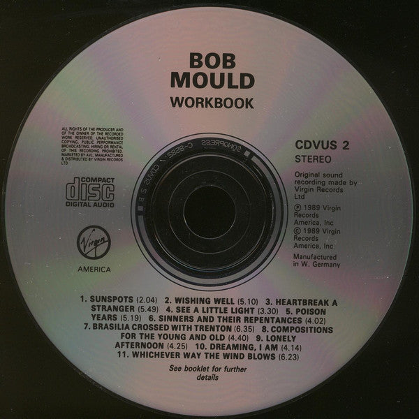 Bob Mould : Workbook (CD, Album)