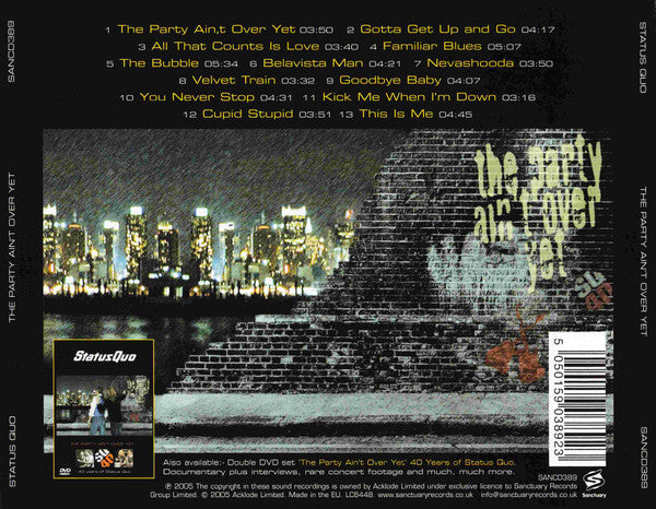 Status Quo : The Party Ain't Over Yet... (CD, Album, Del)