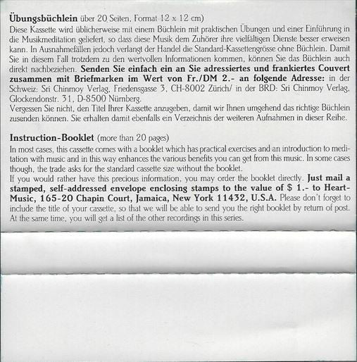 Sri Chinmoy : Flute-Music For Meditation (Cass, Album, Dol)