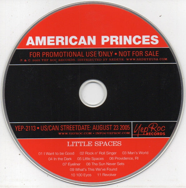 American Princes : Little Spaces (CD, Advance, Album, Promo)