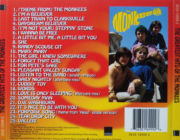 The Monkees : (Here They Come...) The Greatest Hits Of The Monkees (CD, Comp)