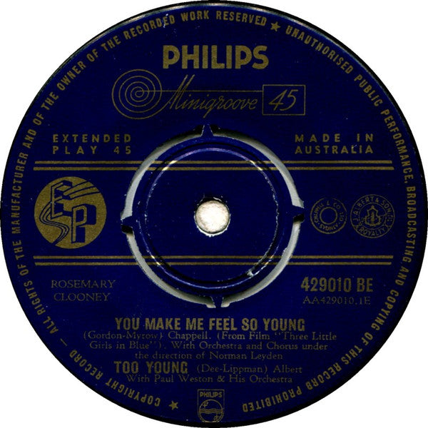 Rosemary Clooney : You Make Me Feel So Young (7", EP)