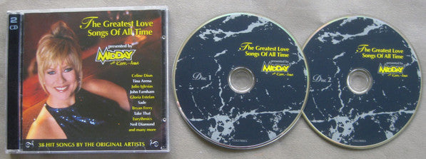 Various : The Greatest Love Songs Of All Time - Presented By Midday With Kerri-Anne (2xCD, Comp)
