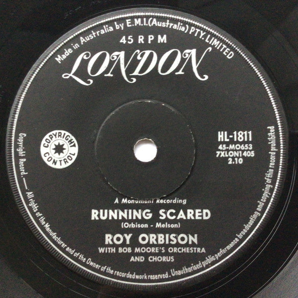 Roy Orbison : Running Scared / Love Hurts (7", Single)