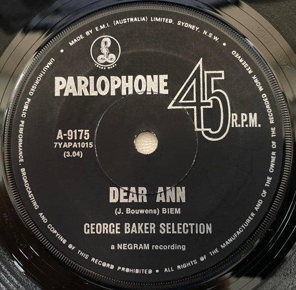 George Baker Selection : Dear Ann (7", Single)