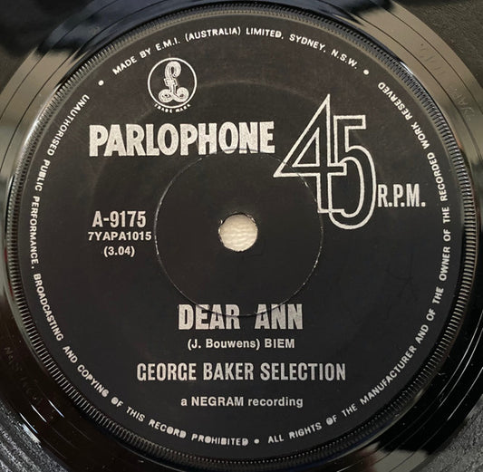 George Baker Selection : Dear Ann (7", Single)