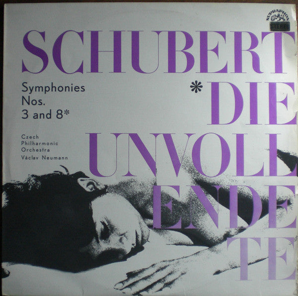 Schubert*, Czech Philharmonic Orchestra*, Václav Neumann : Symphonies Nos. 3 And 8 *Die Unvollendete (LP, Red)