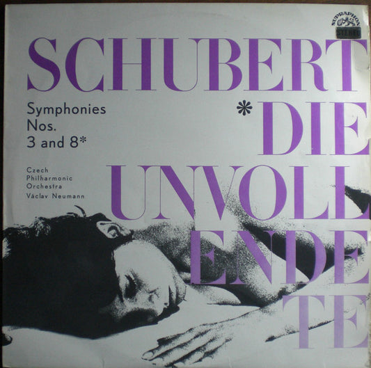Schubert*, Czech Philharmonic Orchestra*, Václav Neumann : Symphonies Nos. 3 And 8 *Die Unvollendete (LP, Red)
