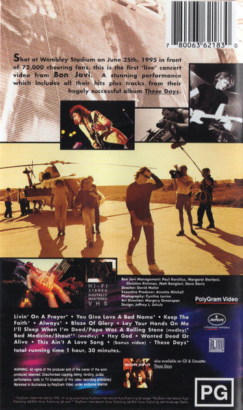 Bon Jovi : Live From London (VHS, PAL)