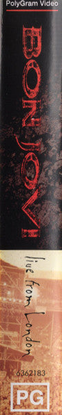 Bon Jovi : Live From London (VHS, PAL)