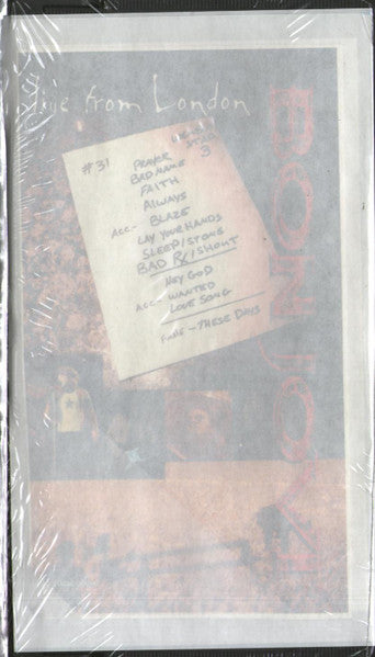 Bon Jovi : Live From London (VHS, PAL)