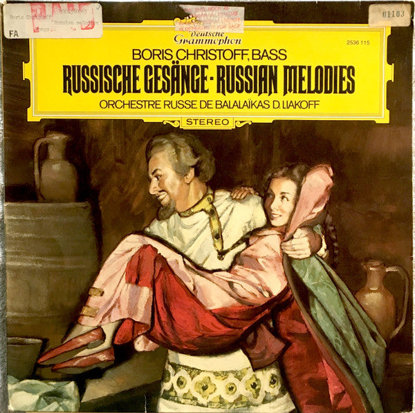 Boris Christoff, Orchestre Russe De Balalaïkas D. Liakoff* : Russische Gesänge = Russian Melodies (LP)