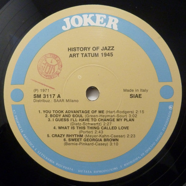 Art Tatum : 1945 (LP, Comp, RE)
