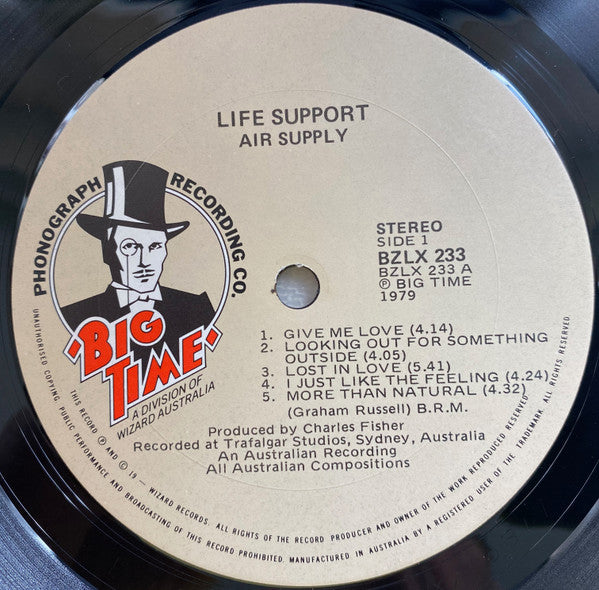 Air Supply : Life Support (LP, Album)