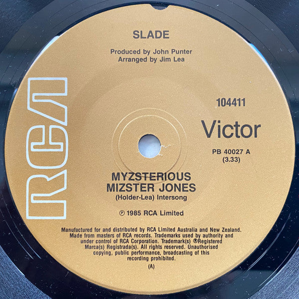 Slade : Myzsterious Mizster Jones (7", Single)