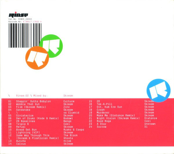 Skream : Rinse: 02 (CD, Mixed)