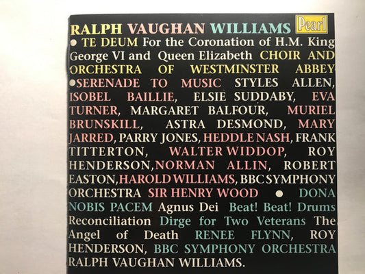 Ralph Vaughan Williams : Te Deum-Serenade To Music-Dona Nobis Pacem (CD)