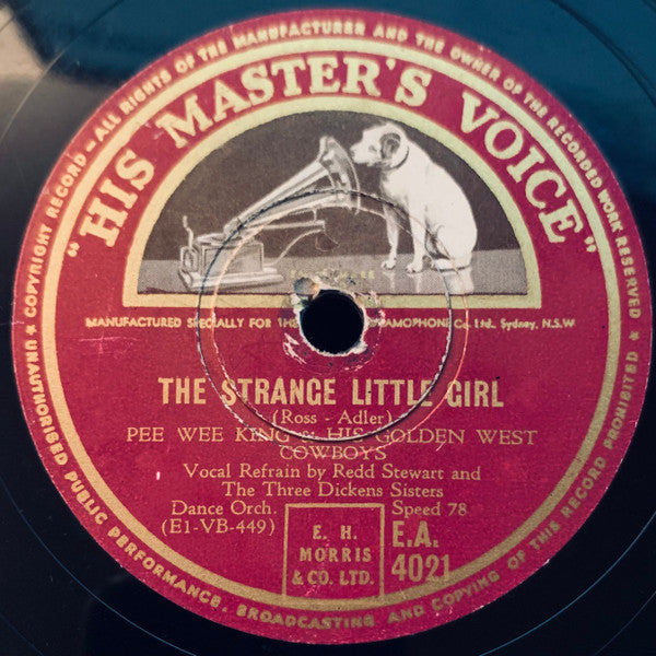 Pee Wee King And His Golden West Cowboys : The Strange Little Girl / Slow Coach (Shellac, 10")