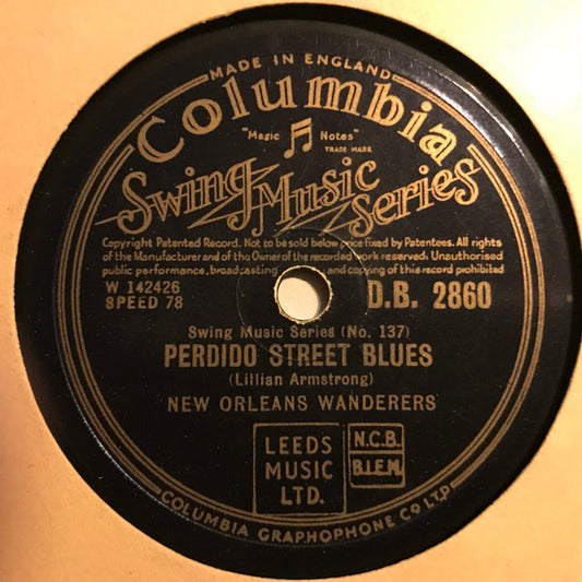 New Orleans Wanderers : Perdido Street Blues / Gatemouth (Shellac, 10", RP, DTP)